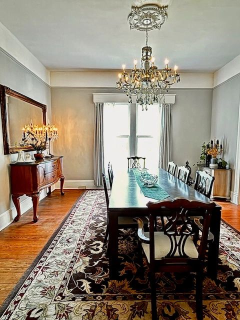 Formal dining room at The Viridia